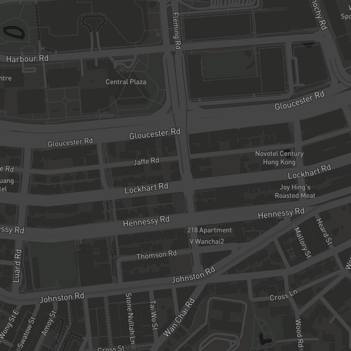 Map of Wanchai, Hong Kong